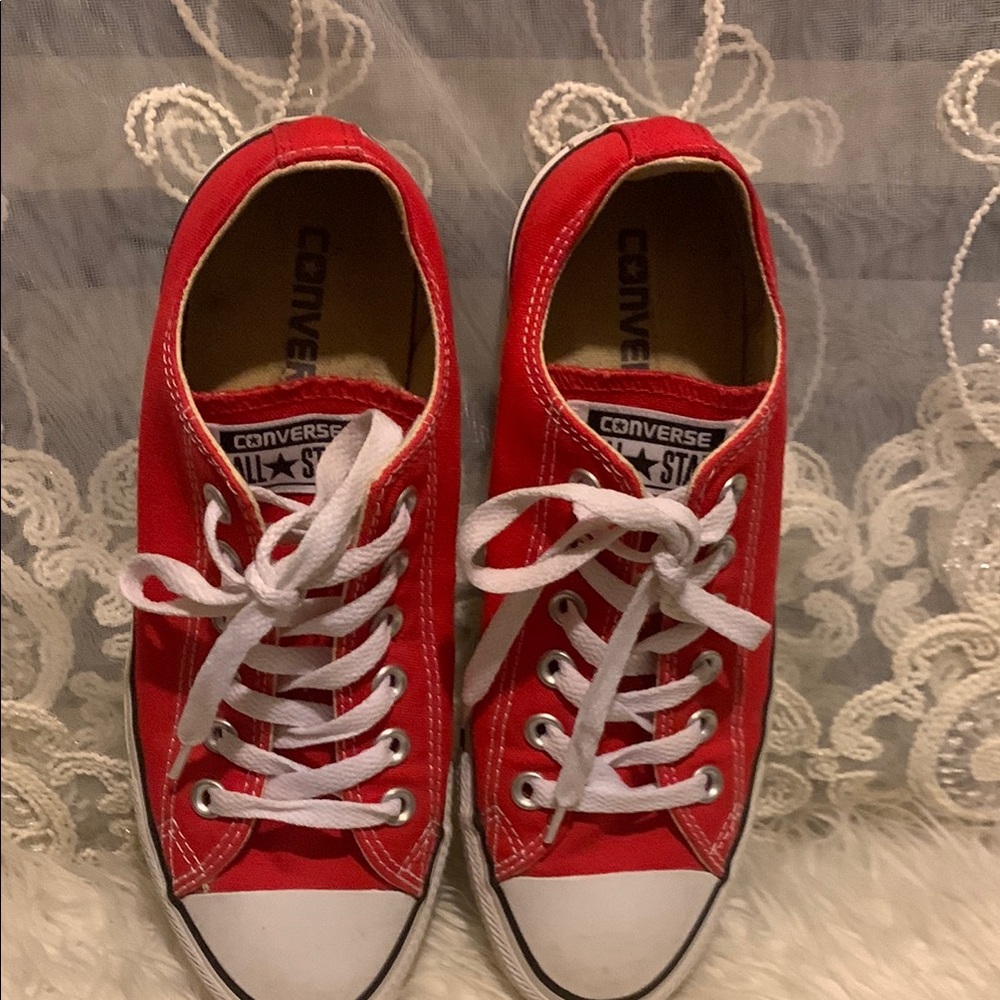 Converse Red and‎ White Chuck Taylor Sneakers